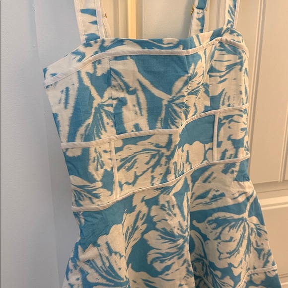 Sabo Maliyah Dress - Floral Blue and White Dress - Picture 5 of 9